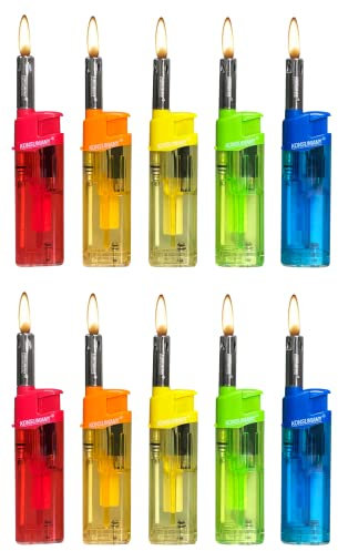 10 STK. KONSUMANY Stabfeuerzeug Gas Feuerzeug 12 cm Lang