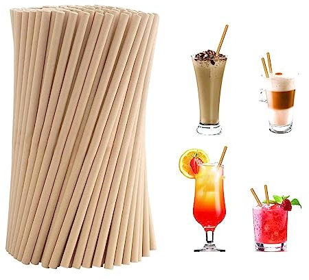 Toulifly Pajitas de papel, Pajitas de Papel Biodegradable, Pajitas Desechables, Pajas de Beber, Pajitas Biodegradables Reciclables para Jugos, Cócteles, Bodas, Cumpleaños, Decoraciones de Bricolaje