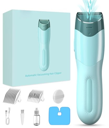Tondeuse à cheveux professionnelle sous vide pour enfants et hommes | kit de coupe de cheveux électrique avec double moteur, tondeuse à cheveux sans fil, étanche IPX7 et rechargeable