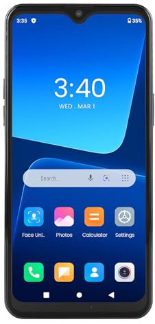 Smartphone, 6,5-Zoll-Ultra-HD-Bildschirm 13 MP Kamera Gesichtserkennungsfunktion Unlocked Handy 4GB 64GB ROM 8000mAh Dreifach-Kartensteckplatz Mobiltelefon (Gold)