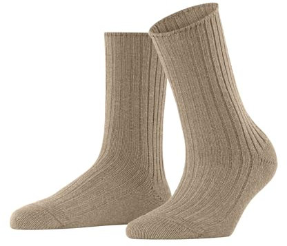 ESPRIT Damen Socken Hygge W So Wolle Kaschmir einfarbig 1 Paar, Braun Camel 4220, 35-38