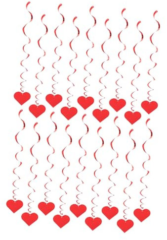 KITANDOVE Herz Deko Hängend Valentinstag Hängende Wirbel Dekoration Deckendekoration Satz Zum Fest