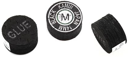 Billard Zubehör Billard Queue Klebeleder Tip Kamui Black, 14mm, 1 STK. (Härtegrad: Medium (M))