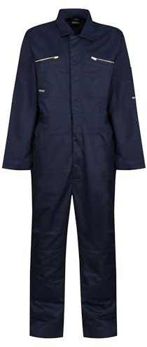 Mens Zip Fasten Durable Workwear Coveralls All-in-One Boiler Suit Overall Dungarees Work Utility Uniform for Garage Carpenter Garden Mechanic