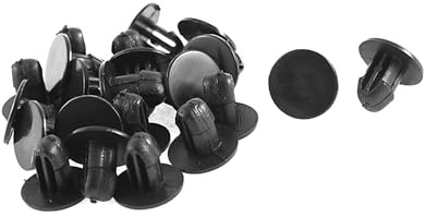 A ABSOPRO 22Pcs 6mm Agujero Forro Tapa Motor de Coche Grapas Remaches Plástico Negro Reemplazo de artículo