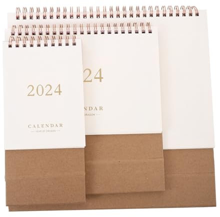DIYEAH 3stücke Tischkalender Mit Notizseiten Für Jeden Tag Filigraner Kalender Als Dekoration Für Büro Und Heim Praktisches Zeitplanungswerkzeug