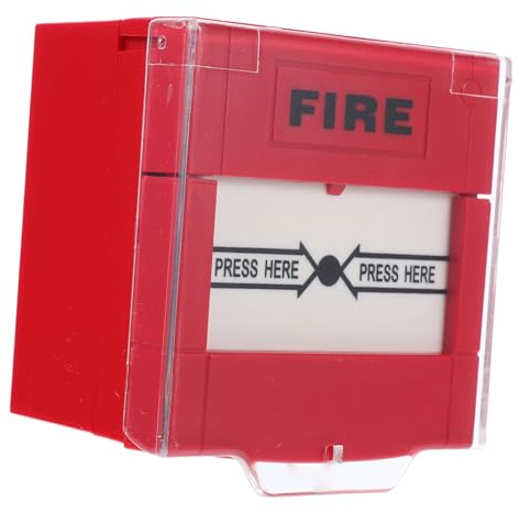 Angoily Button Emergency Reset Switch Fire Emergency Button Call Buttons Alarm Switch Plastic Red