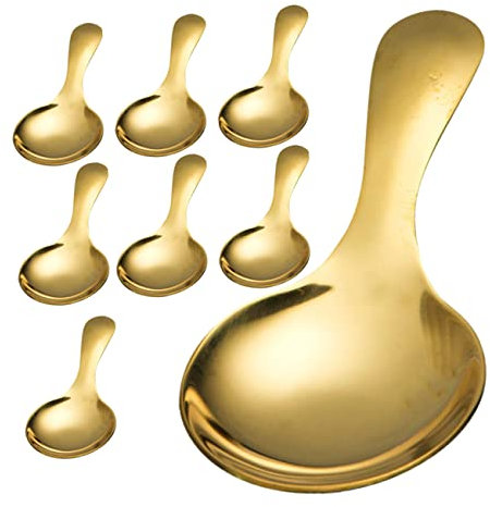 Alipis 8piezas Cucharas Pequeñas Inoxidable Unidades Para Especias y Cocina Cuchara Sopera