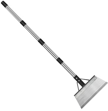 Pala Raschietto per la pulizia, pala da neve e prato ad alta resistenza con manico regolabile, utensili da giardinaggio PAL manuale per giardinaggio prato di ingresso cortile