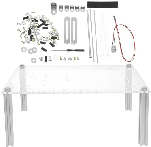 HEALSOPTHY Placa Base Abierto para Pc DIY, Soporte de Banco de Pruebas con Base Estable y Marco Transparente para Pruebas de Componentes, Mantenimiento y Troubleshooting