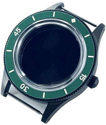 NLNKDTDPAK 40 mm retro kupolformad passform for NH35 NH36 NH34 ETA2824 PT5000 klockfodral med safirkristall lysande keramikram(A2 Green Bezel,NH35 NH36 NH34)