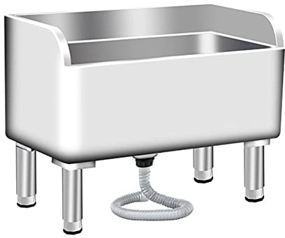 Fregadero comercial de acero inoxidable para piso, tina para cocina, restaurante, lavandería, negocios y Ga, lavabo de servicio de fregona y fregadero inclinado