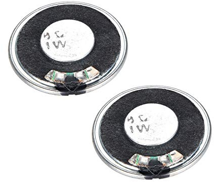sourcing map 1W 8 Ohm Altoparlante DIY 36mm Forma Rotonda Sostituzione Altoparlante 2pcs