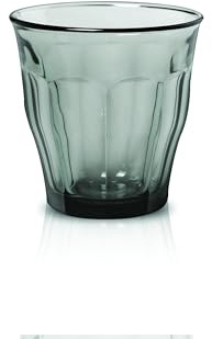 Duralex Set 6 Gläser gehärtetes Glas 25cl stapelbar, robuste Küchengläser für Wasser Saft Limonade, täglicher Gebrauch, bunte Farben, spülmaschinenfest, Picardie-Kollektion