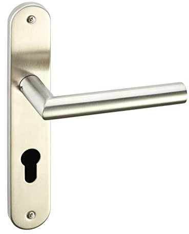 1 Juego de manillería WILMA de perfil cepillado (PZ) Manillas en placa larga par de manillería con material de fijación de Sotech