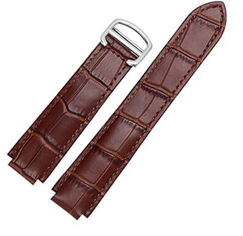 KKFAUS Pour Cartier Bracelets Qualité Couleur Véritable En Cuir Bracelets Déploiement Boucle De Remplacement Bracelet En Cuir Femme Bracelet, 22x14mmGold clasp, Agate