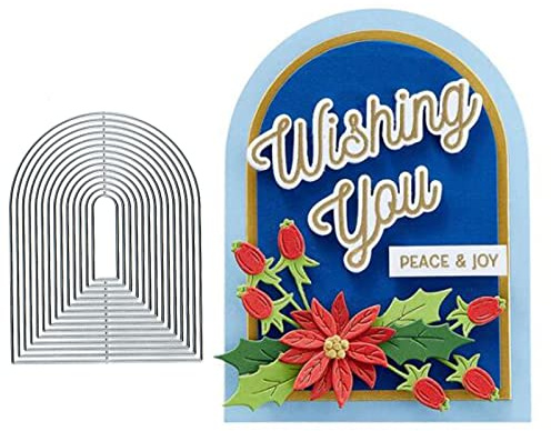 Välvda kapslade väsentliga bågar i metall, vår kärlek bröllop dörrkarm skärning schabloner för gör-det-själv prägling foto dekorativa pappersformer scrapbooking korttillverkning
