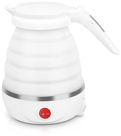 Bollitore Elettrico Pieghevole da Viaggio Bollitore Portatile in Silicone Espandibile E Pieghevole Silicone Alimentare Senza BPA per Una Facile Conservazione Doppia Tensione 110V-220V