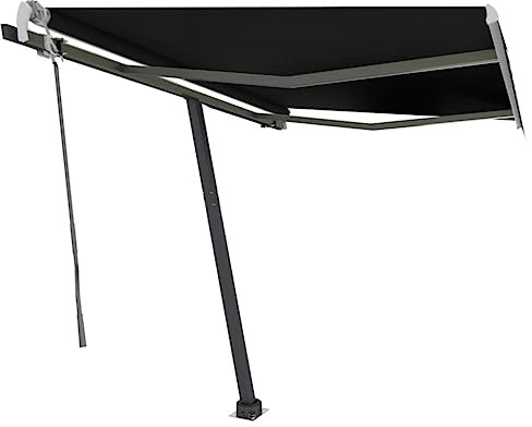 Higsose Tenda Da Sole 300x250cm Antracite,Alluminio Verniciato a Polvere,Vela Ombreggiante Rettangolare,Tende Da Sole a Caduta Per Esterno,Tenda Avvolgibile Esterno,Tenda Vela