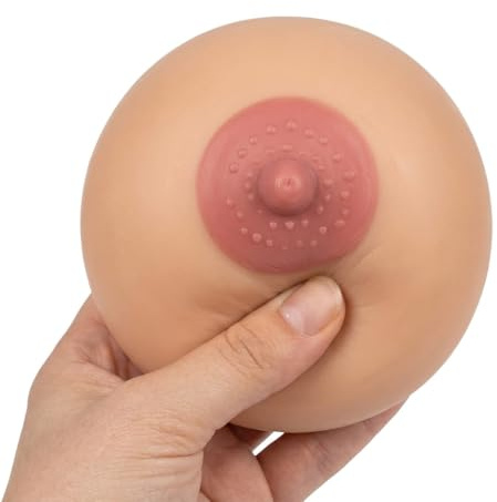 MIJOMA Weiche Knetbrust - Spaß und Stressabbau für Jeden Anlass! Entfliehe der Nervosität mit Unserem XL & XXL Spaß-Bringer. Ideal für Büro, Werkstatt & ausgelassene Feiern! (9 cm - ca. 245 g)
