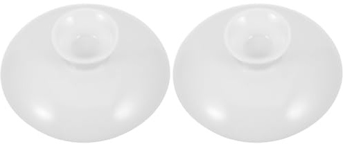 Ciieeo Ceramic Teapot Lid Replacement 3.23 Inch Cup Cover Preserves Tea Aroma Fits Teacups and Tea Pots Prevents Spills Smooth Rounded Edges for Daily Use
