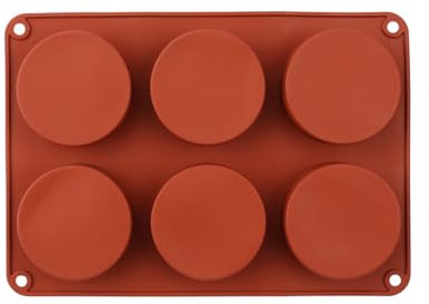 Tabanzhe Bandeja para 6 magdalenas, moldes antiadherentes profundos y grandes, de silicona, reutilizable, para hacer magdalenas, quiches, tartas, pudín de Yorkshire, postres