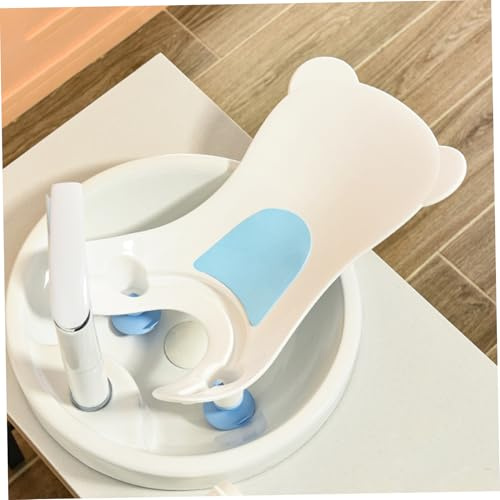 Baño de lavabo de bebé con taza de succión, baño portátil bebé con agujero colgante, herramienta de lavado de soporte de glúteos para la bañera de mostrador