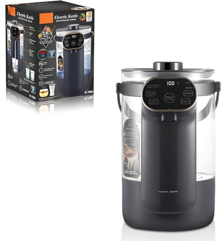 Bouilloire Électrique En Verre Transparent De 2,5 L – Bouilloire Automatique Multifonctionnelle De Grande Capacité Avec Protection Contre La Surchauffe