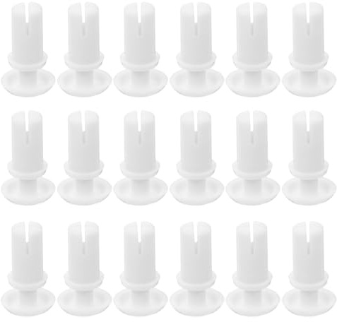 ERINGOGO 100 pièces Clips Plastique Blanc pour Voiture Rivets Expansion Isolation Fixation Rapide Sans Outils Résistants Aux Chocs pour Panneaux et Pare-chocs Kit Polyvalent