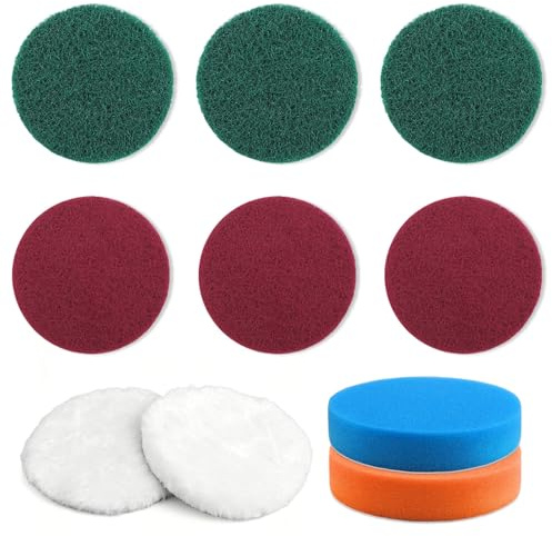 10 Piezas Almohadilla Pulido 125mm Esponja Lana para Taladro