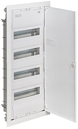 ELEKTRO-PLAST 4-reihiger Unterputz-Sicherungskasten für 48 Module, VDE-zertifiziert, Kunststoff, 2004-00