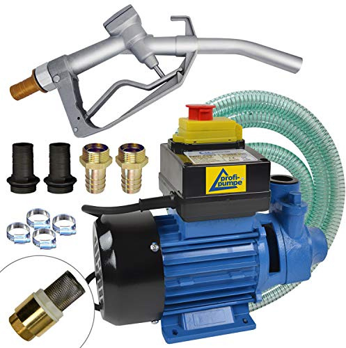 Dieselpumpe Heizölpumpe Biodiesel Profi-230V, JETZT MIT EXTRA-Ersparnis! 230V SELBSTSAUGENDE DIESELPUMPE - KRAFTSTOFFPUMPE Set mit Schlauch, Zapfpistole und QUALITATIV-HOCHWERTIGEM Zubehör