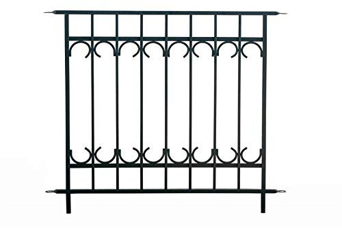 Panacea Park Lane Fence Section Black stylish