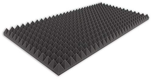 AKUSTIKSCHAUMSTOFF PYRAMIDENSCHAUMSTOFFE 16 - Py ca. 100x50x5 Schwarz = ca. 8 m² Schallabsorptionsplatten Akustische Korrektur Akustik Dämmung