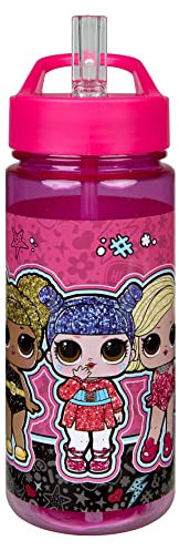Scooli LOLO9913 Aero Plastic Drinking Bottle with Integrated Straw and Drinking Spout, LOL Surprise, BPA and Phthalate Approx. 500 ml