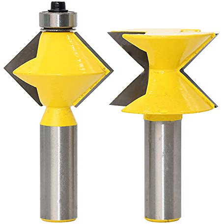 1,27 cm Oberfräsen-Bits, Nutfräser, Schaftformung, 90 Grad, V-Design, Tingue Groove Edge Router Bit für Holzbearbeitungswerkzeug