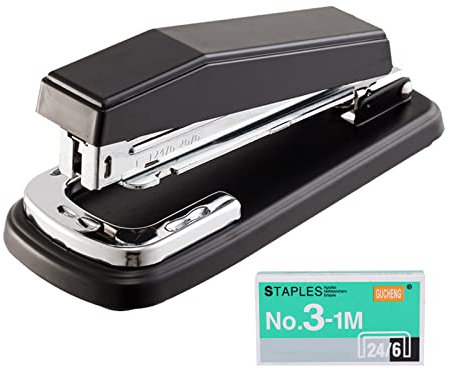 HandHeld Metal stapler Labor Saving Stapling Plier 25 Sheet Capacity Plier Stapler Smooth Desktop Stapler with Comfortable Grip Effortless Stapling Machine with Box 24/6 Staples for Office School Home