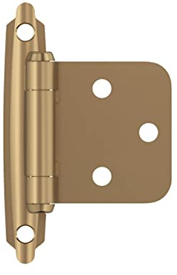 Amerock 1 Pair Variable Overlay Champagne Bronze Self-Closing Cabinet Hinge