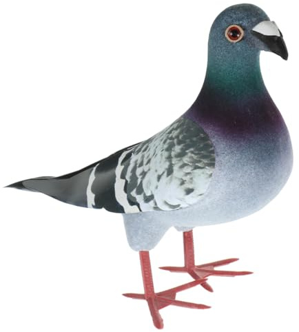 SEWACC Uccelli artificiali Simulazione Schiuma Piccione Modello Realistico Uccelli piumati Realistico Figura di piccione Statue di animali per Casa Giardino Albero Prato Ornamento