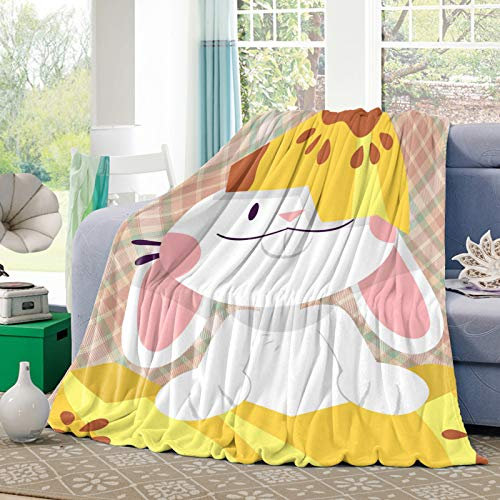 Decke Schöner Osterhase In Bunten Eiern Anti-Verfärben Decken Warme Kuscheldecke Für Bett Camping Weihnachten 60x50