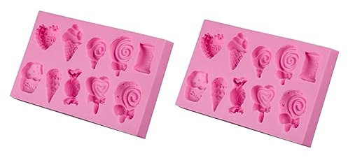 UPKOCH 2pezzi Moldini Silicone Per Decorazione Torte Strumenti Per Cake Design Flessibili e Riutilizzabili Per Cioccolatini e Fondant Facili Da Sformare e Pulire