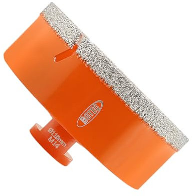 BGTEC Juego Brocas Diamante Seco- 110mm Corona Diamante para Porcelanico Baldosa Cerámica Mármol Granito Cuarzo para M28 Rosca Amoladora Angular