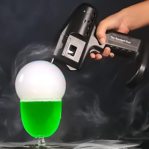 Flavor Blaster, Kit de Machine à Bulles de Cocktail, Pistolet à Fumée à Bulles de Cocktail Électrique, Infuseur de Fumeur Portable, Fumoir à Froid Portatif, Pistolet à Fumée for la Cuisson
