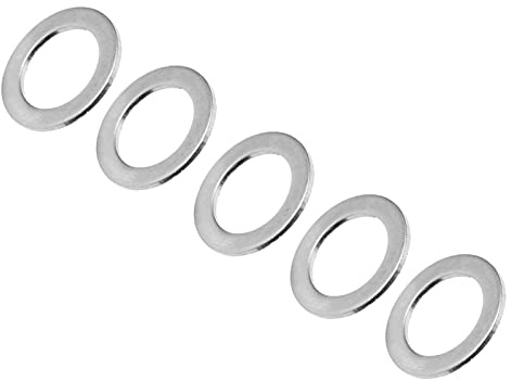 Tissting 60 Pcs Arandelas de Acero Inoxidable, 6 mm ID 9mm OD 1mm Arandela Espaciadora Redonda Arandelas Planas para Tornillos Y Pernos, Juego de Accesorios de Arandelas de Metal para Mantenimiento