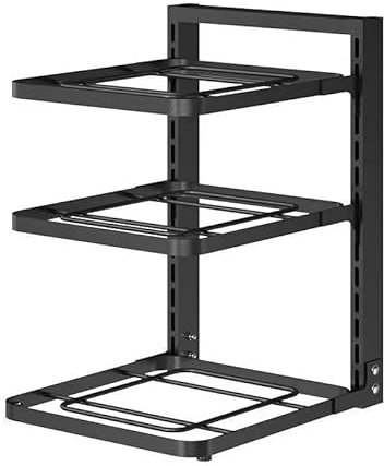 Portaoggetti Per Pentole E Padelle Per Sottopensile, Portaoggetti Per Pentole, Portaoggetti Multistrato, Addensato E Resistente, con Cuscinetti Ad Angolo Rotondo, Per Cucina(3-layer thickened)