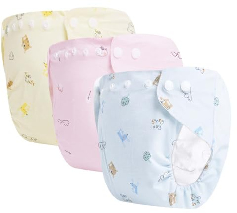 AOOPOO 3 Confezioni di Pantaloni per l'addestramento al Vasino per Neonati Pannolini Lavabili Mutande per L'Addestramento Al Vasino per La Maggior Parte dei Neonati e dei Bambini da 0 a 18 mesi