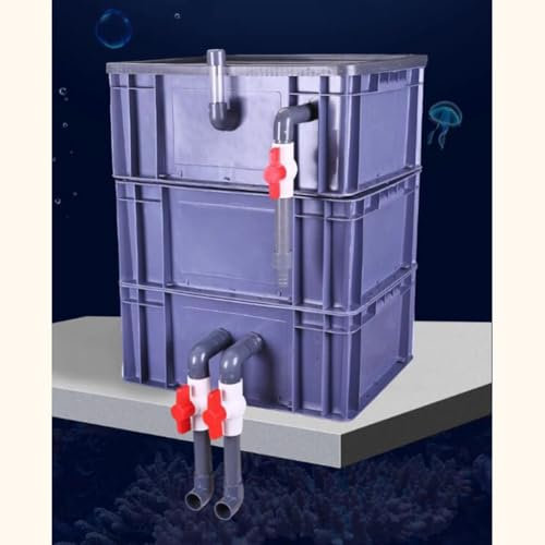 Filtro per acquario, Scatola filtro esterna per ciclo dell'acqua con cascata e flusso d'acqua regolabile, Scatola per fatturato Scatola filtro per acquario - Filtrazione multistadio (Color : Gray, Siz