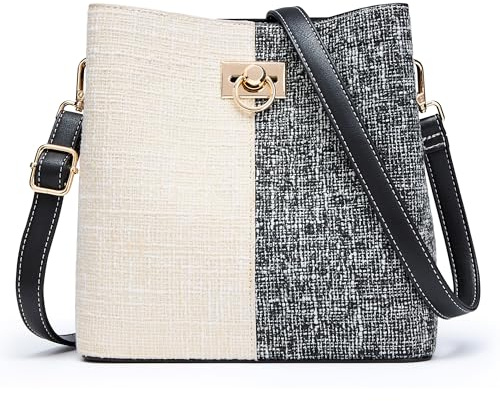 KALIDI FANCY FOREST Kleine Umhängetasche Damen, Leder Crossbody Bag Damen, Stylische Handtasche mit Verstellbarem Gurt