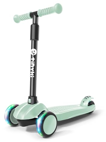 TINYKI Patinete Niño 2 Años a 6 - Patinete niña Altura Ajustable con Ruedas Luces LED - Scooter Niño 3 Ruedas - Patineta Infantil para Niños y Niñas Jugar