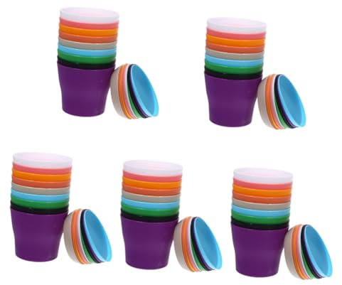 BESPORTBLE 45juegos Macetas De Plástico Drenaje De Pequeños con Bandejas Macetas Transpirables para Orquídeas y Plantas De Interior para Embellecer Espacios Casa y Oficina